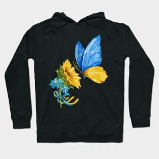 Make Peace Butterfly Sunflower Gift Hoodie